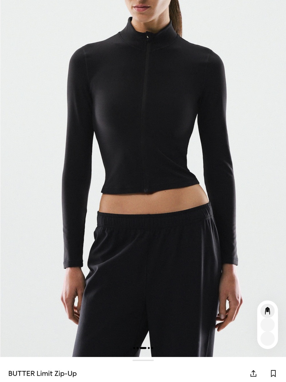 Aritzia BUTTER Limit Zip Up